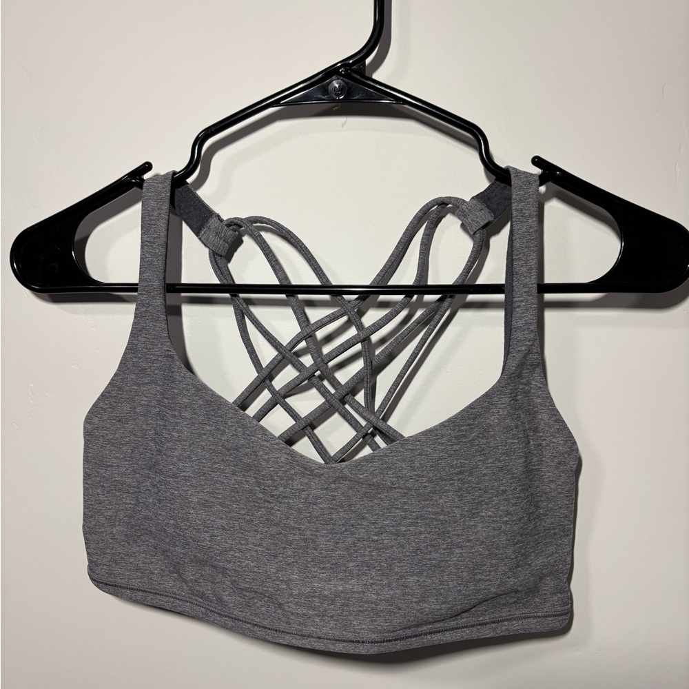 Lululemon Athletica Gray Strappy Sports Bra